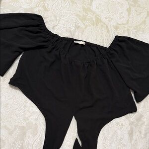 Elegant Black Off-Shoulder Women's Top